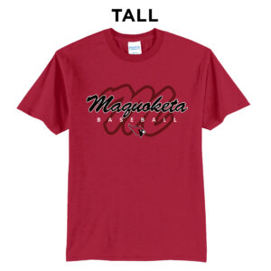 Maq Baseball Tall Short Sleeve Tee-Red