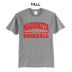 Maq Baseball Tall Short Sleeve Tee-Athletic Heather