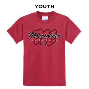 Maq Baseball Youth Short Sleeve Tee-Red