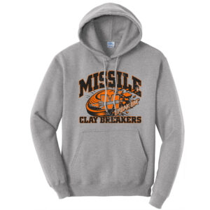 Missile Clay Breakers Trap Unisex Basic Hooded Sweatshirt-Athletic Heather