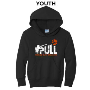 Missile Clay Breakers Trap Youth Fleece Hooded Sweatshirt-Black