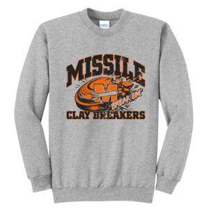 Missile Clay Breakers Trap Unisex Core Fleece Crewneck Sweatshirt-Athletic Heather