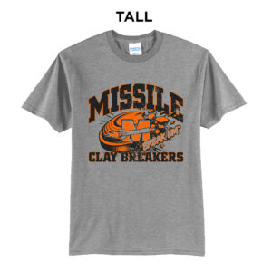 Missile Clay Breakers Trap Tall Basic Short Sleeve Tee-Grey