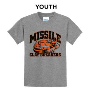 Missile Clay Breakers Trap Youth Basic Short Sleeve Tee-Grey