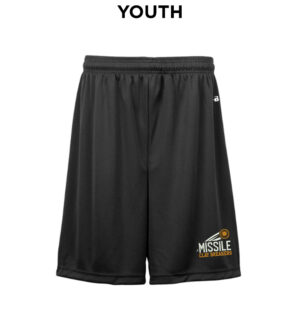 Missile Clay Breakers Trap Badger B-Core YOUTH 6 Inch Short-Black