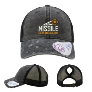 Missile Clay Breakers Trap Infinity Her Women’s Printed Visor with Mesh Back Cap-Black Leopard