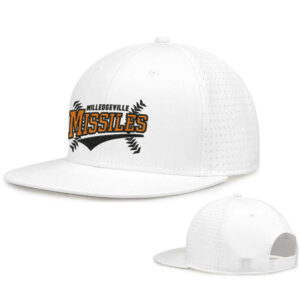 Milledgeville Softball The Game Perforated GameChanger Snapback Cap-White