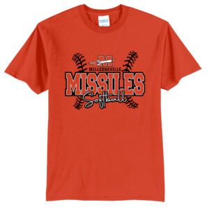 Milledgeville Softball Unisex Short Sleeve Tee-Orange