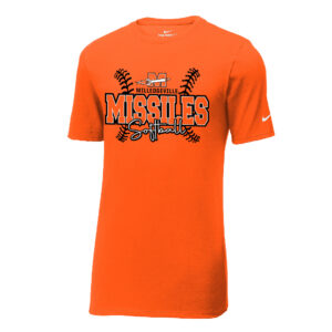 Milledgeville Softball Nike Men Dri Fit Cotton/Poly Tee-Brilliant Orange