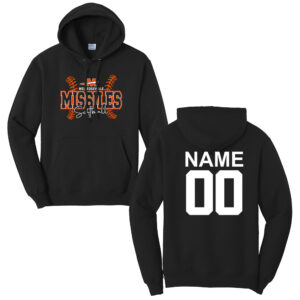 Milledgeville Softball Unisex Fleece Hooded Sweatshirt-Black