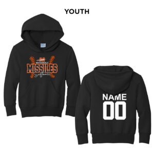Milledgeville Softball Youth Fleece Hooded Sweatshirt-Black