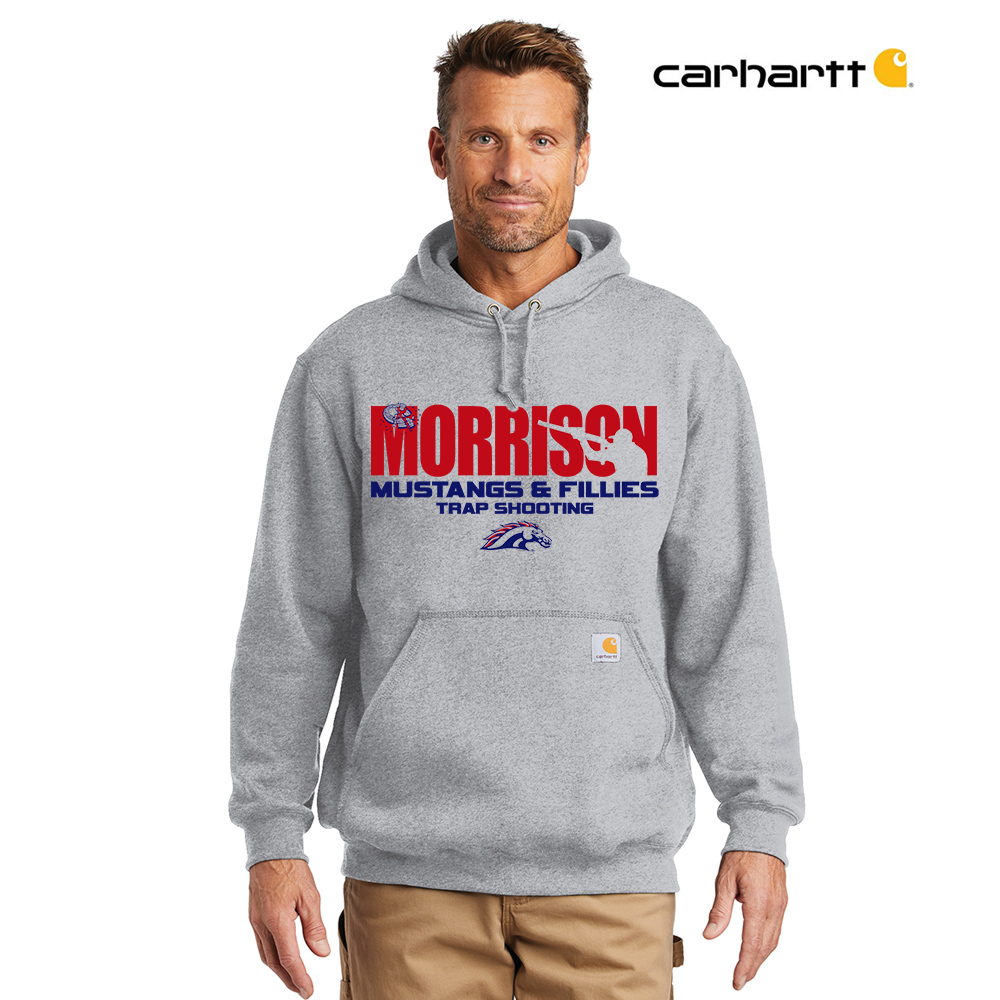 Morrison Trapshooting Carhartt Adult Midweight Hooded Sweatshirt-Heather Grey