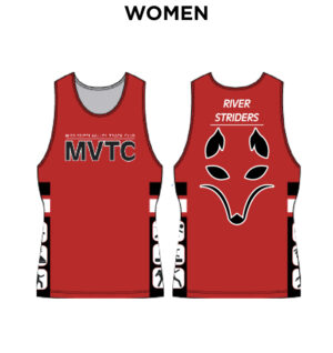 MVTC Women’s Sublimated Tight Fit Track Jersey-Red/Black