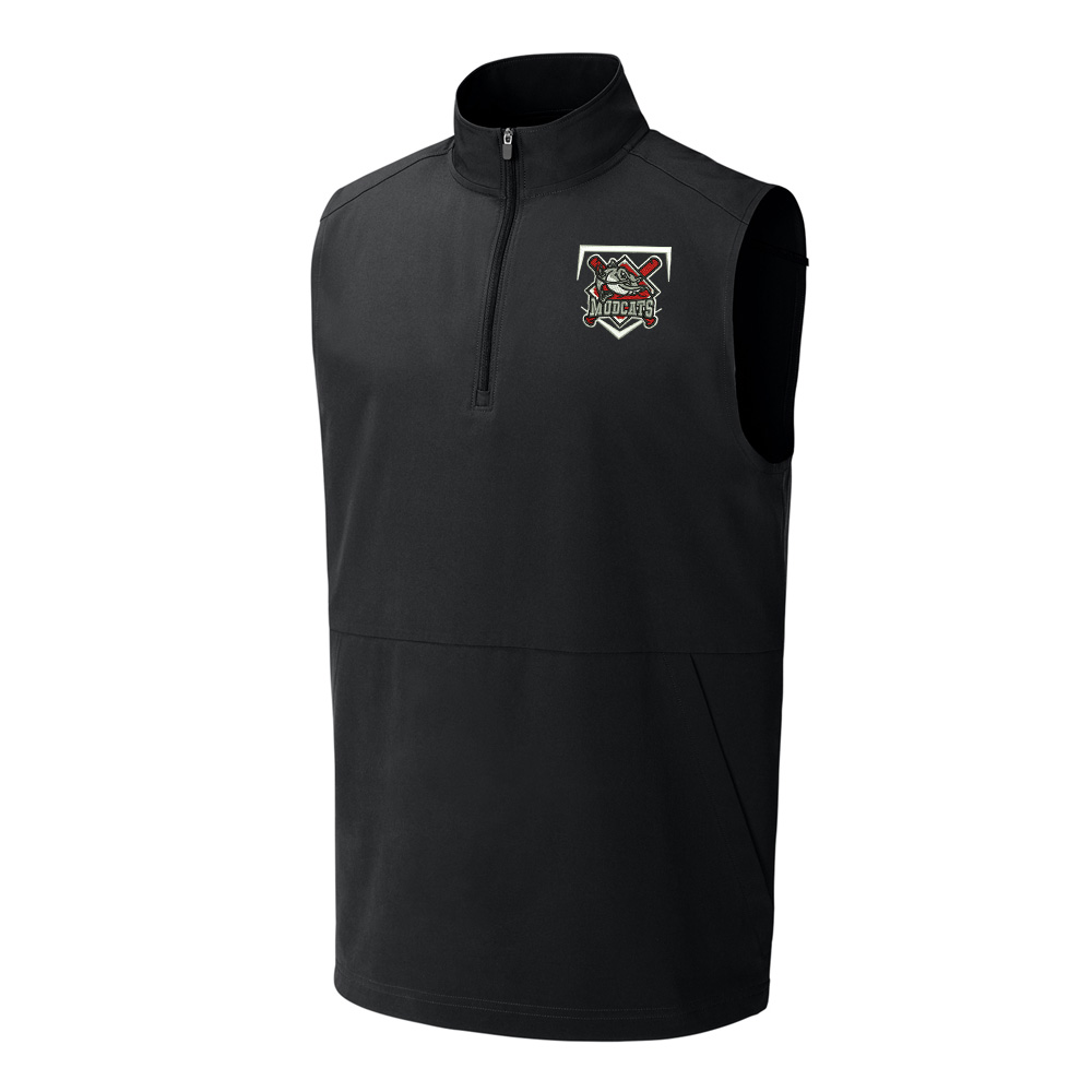 Mudcats BB Sport-Tek Repeat 1/2-Zip Vest Men-Black