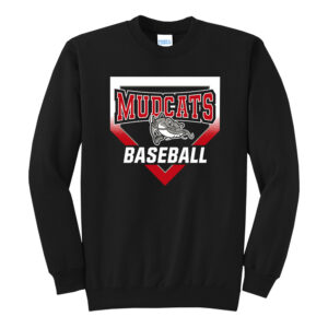 Mudcats BB Unisex Fleece Crewneck Sweatshirt-Black