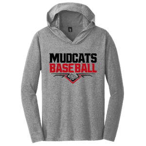 Mudcats BB District Made Mens Perfect Tri Long Sleeve Hoodie-Grey Frost