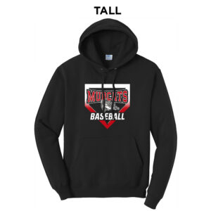 Mudcats BB TALL Classic Pullover Hooded Sweatshirt-Black
