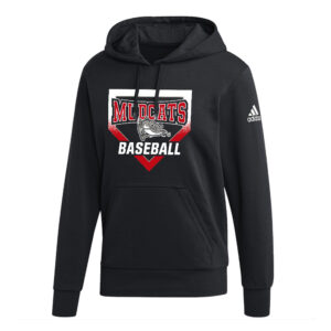 Mudcats BB Adidas Fleece Hooded Sweatshirt- Black
