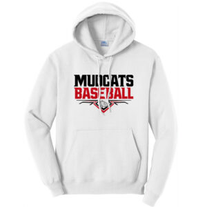 Mudcats BB Unisex Fleece Hooded Sweatshirt-White