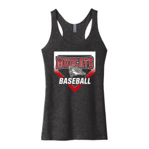 Mudcats BB Next Level Women’s Triblend Racerback Tank-Vintage Black