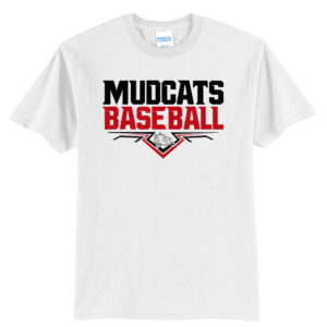 Mudcats BB Unisex Short Sleeve Tee-White