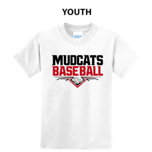 Mudcats BB Youth Short Sleeve Tee-White