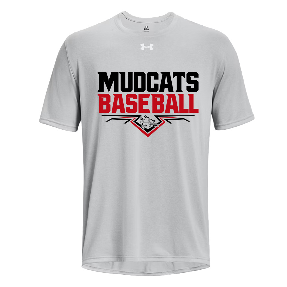 Mudcats BB Under Armour short sleeve Men's Team Tech Tee-Mod Grey
