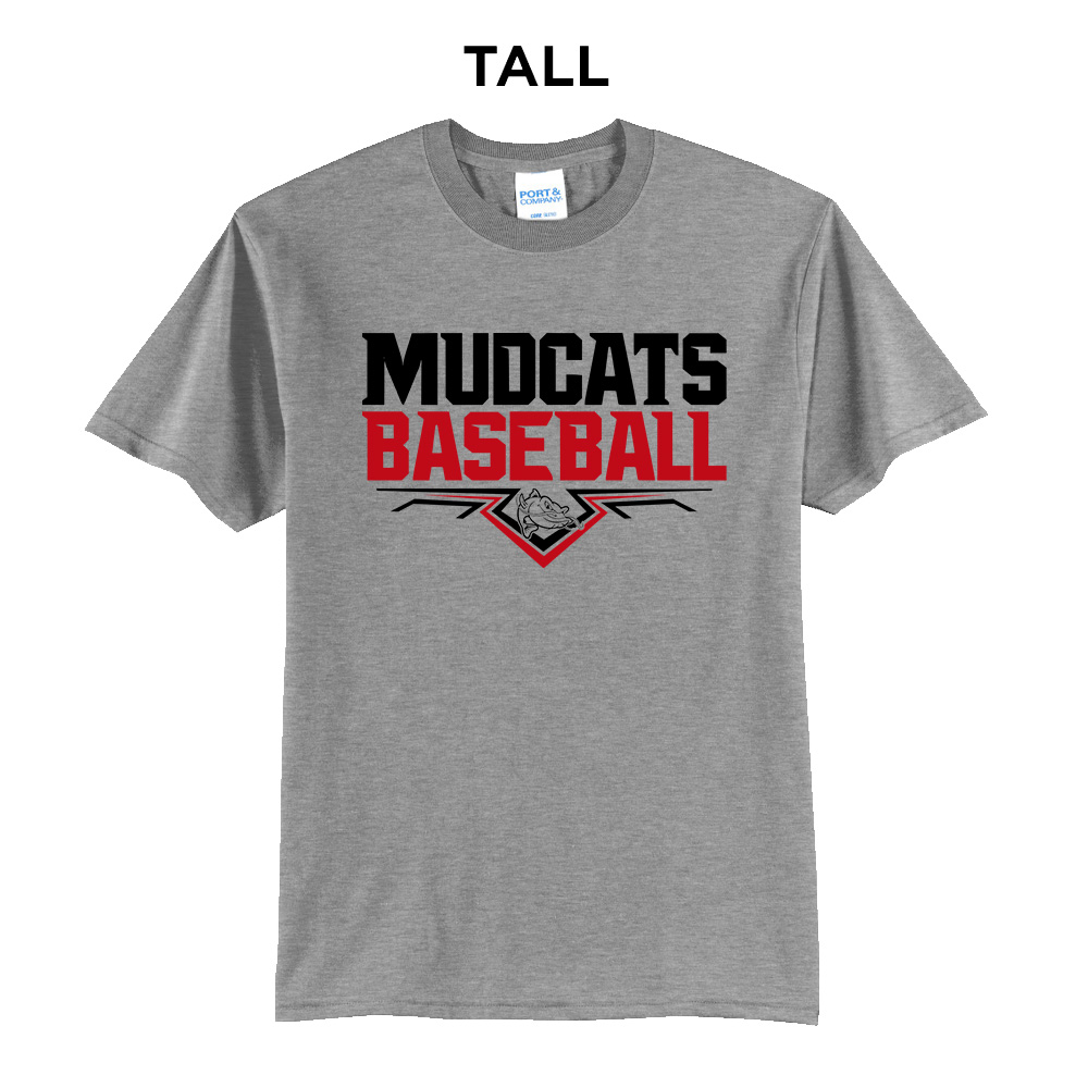 Mudcats BB Tall Short Sleeve Tee-Athletic Heather