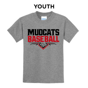 Mudcats BB Youth Short Sleeve Tee-Athletic Heather
