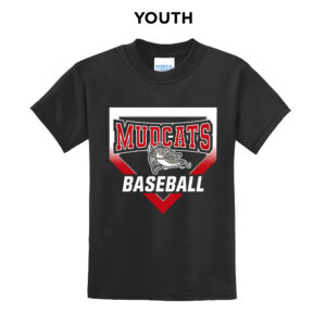 Mudcats BB Youth Short Sleeve Tee-Black