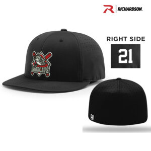 Mudcats BB Richardson Pro Lite FlexFit Cap -Black