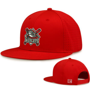 Mudcats BB The Game Perforated GameChanger Snapback Cap-Red