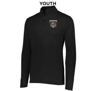 Mudcats BB Augusta Attain 1/4 Zip Pullover YOUTH -Black
