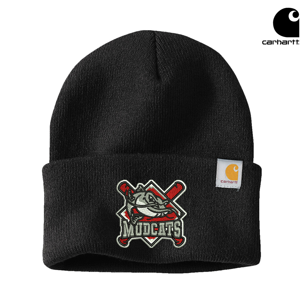 Mudcats BB Carhartt Acrylic Watch Cap 2.0 beanie stocking cap with cuff-Black