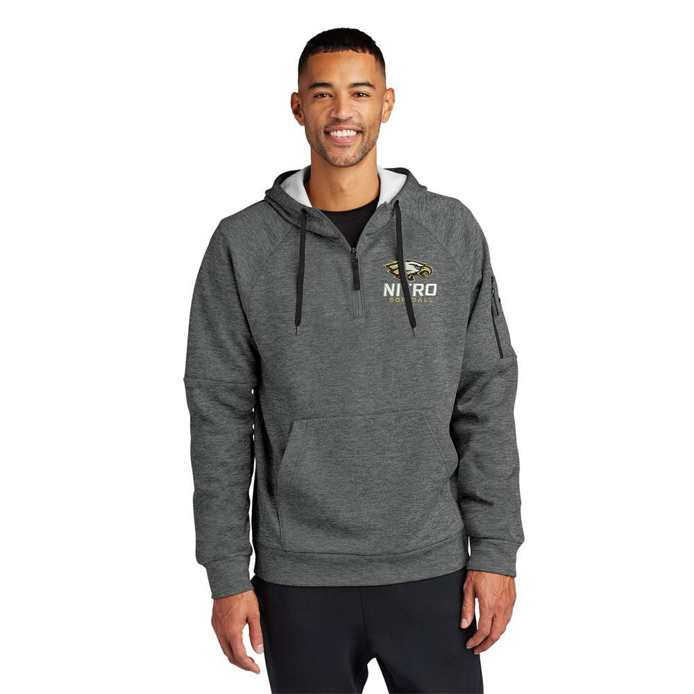 Nitro SB Club Nike Therma-FIT Pocket 1/4-Zip Fleece Hoodie Men-Charcoal Heather