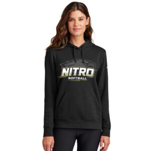 Nitro SB Club Nike Women’s Club Fleece Sleeve Swoosh Pullover Hoodie-black