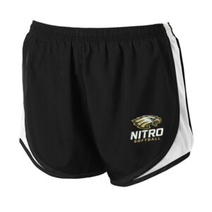 Nitro SB Club Sport-Tek Ladies Cadence Short-Black/White