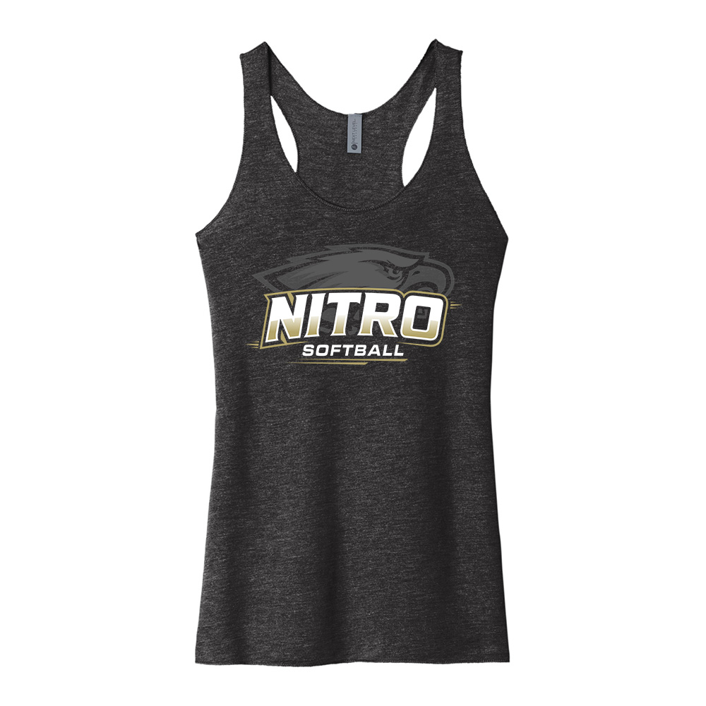 Nitro SB Club Next Level Women's Triblend Racerback Tank-Vintage Black