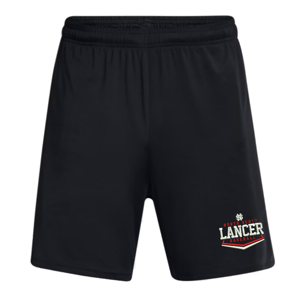 NS Baseball Under Armour Men's UA Tech Vent 7" pocketed Shorts-Black (2x only)