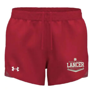 NS Baseball Women’s UA Fly-By Unlined 3″ Shorts-Red