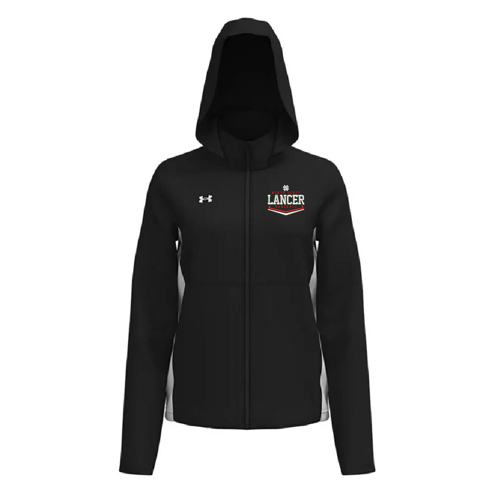NS Baseball Under Armour Rival Stretch Woven Women's Jacket-Black/White