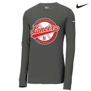 NS Baseball Nike Dri-FIT Cotton/Poly Long Sleeve Tee-Anthracite