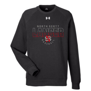 NS Baseball Under Armour UA Rival Fleece Crewneck Sweatshirt Adult-Black