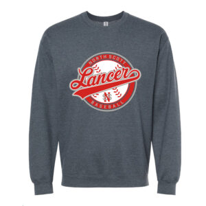 NS Baseball Gildan Unisex Softstyle Crewneck Sweatshirt-Dark Heather