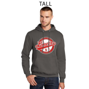 NS Baseball TALL Classic Pullover Hooded Sweatshirt-Charcoal