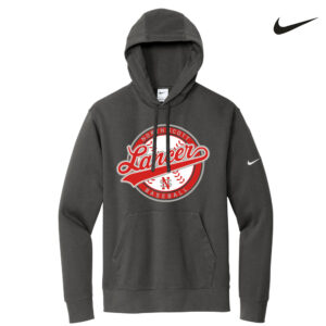 NS Baseball Nike Club Fleece Sleeve Swoosh Pullover Hoodie-Anthracite