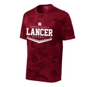 NS Baseball Sport-Tek CamoHex Tee Adult-Deep Red