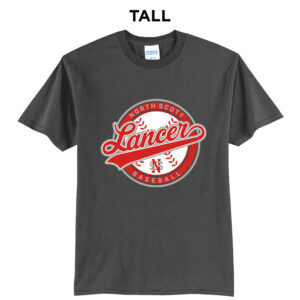 NS Baseball Tall Short Sleeve Tee-Charcoal