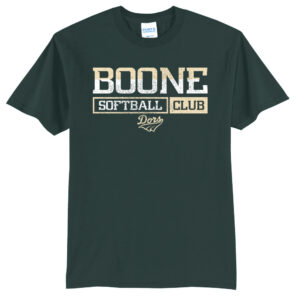 Boone Softball Club Unisex Short Sleeve Tee-Dark Green