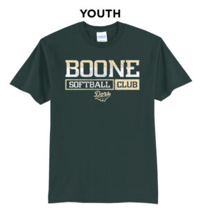 Boone Softball Club Youth Short Sleeve Tee-Dark Green